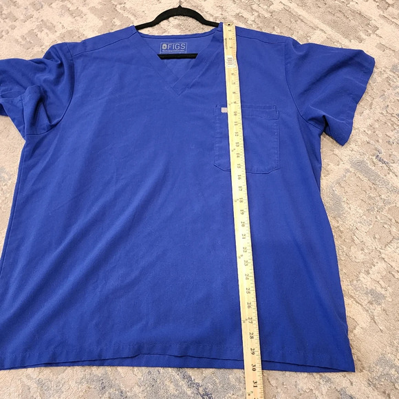 Figs 2 Piece Scrub Set Leon Three Pocket Top Axim Cargo Pants Men's Sz XXL Blue - Picture 8 of 16